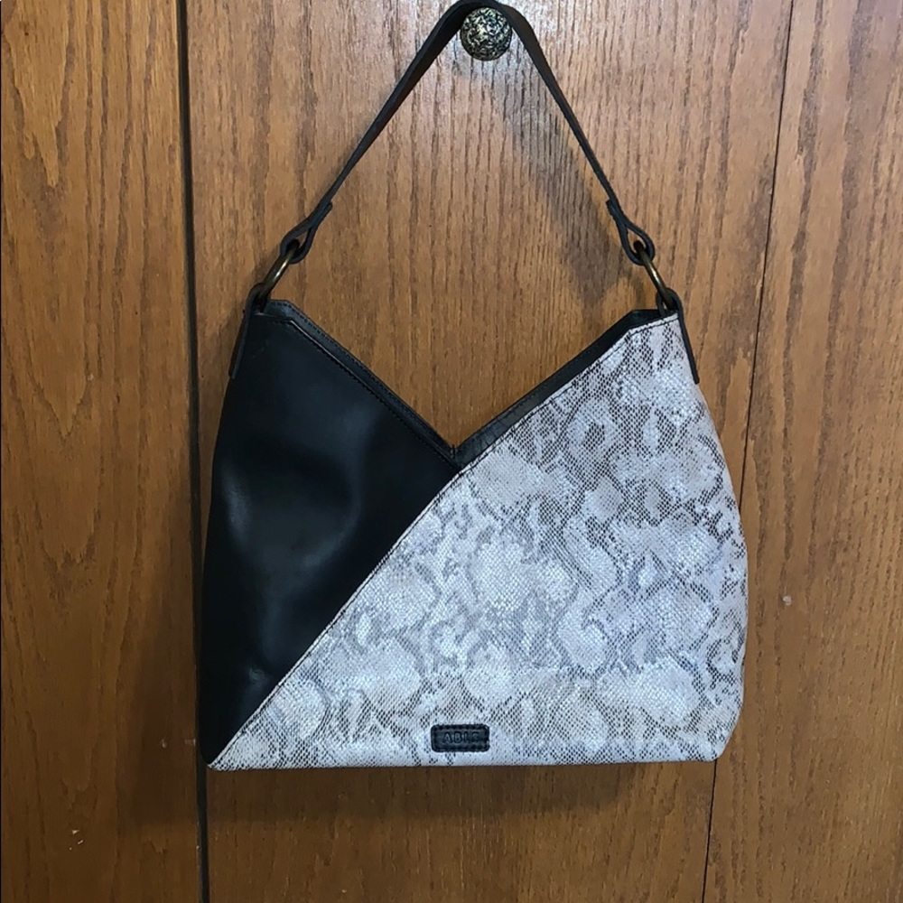 Able Black and Gray Shoulder Bag